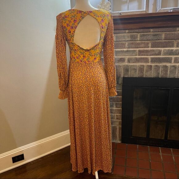 FREE PEOPLE - Love Story Maxi In Golden Pollen Combo - Picture 8 of 9